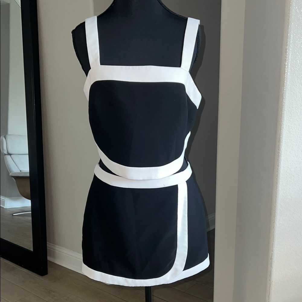 Amanda Uprichard Black and White Mini Dress